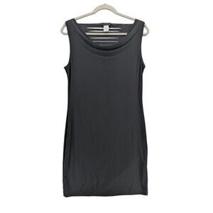 Venus Club Cutout Back Dress M Black Drape Bodycon Studs‎ Mini Party Sleeveless